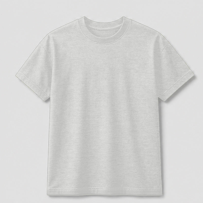 Custom by Threadmates showing a blank custom t-shirt in gray, front.