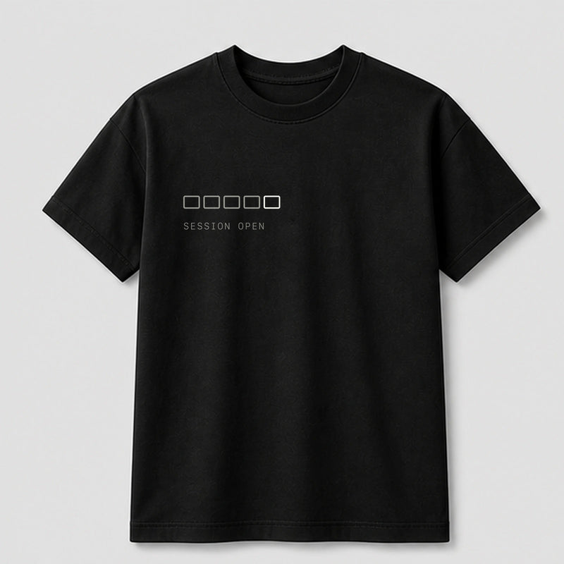 Five Tabs From Crying graphic tee by Threadmates featuring original digital burnout artwork on black t-shirt, front.