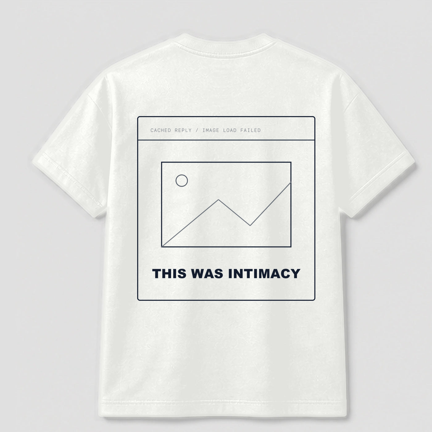 Replied With A Meme graphic tee by Threadmates featuring original internet culture artwork on white t-shirt, back.
