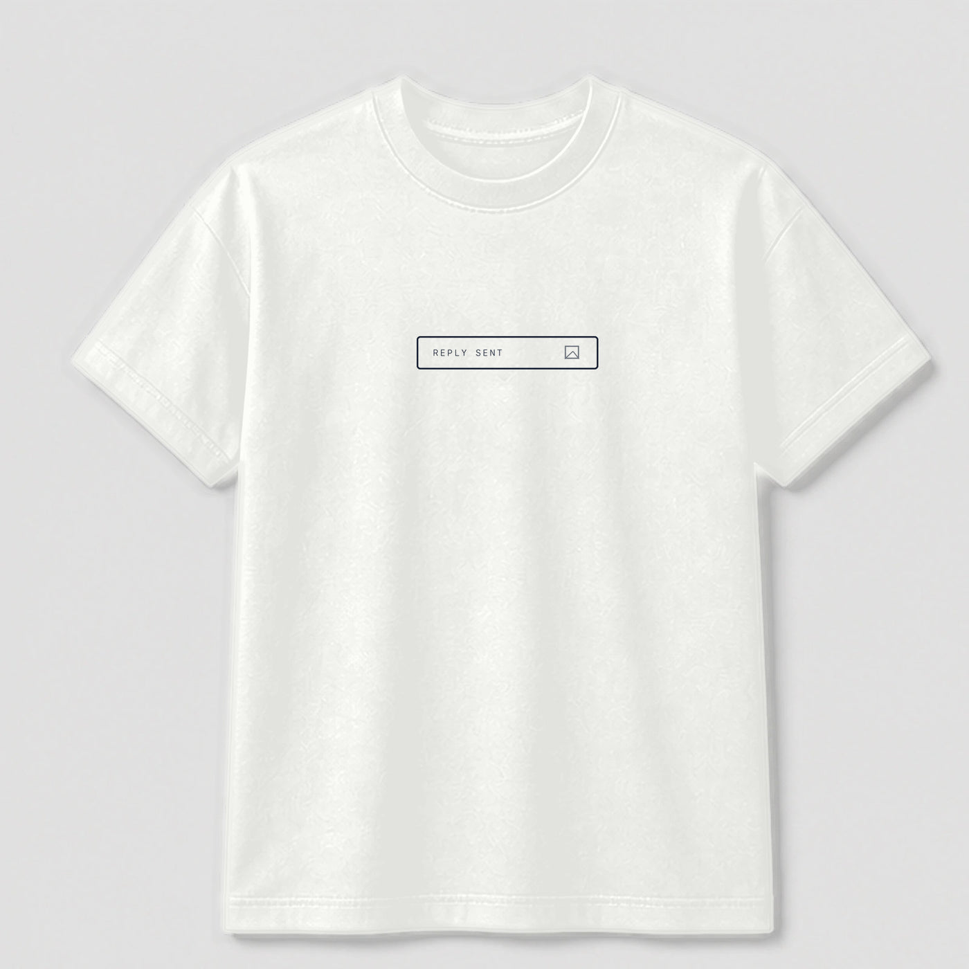 Replied With A Meme graphic tee by Threadmates featuring original internet culture artwork on white t-shirt, front.